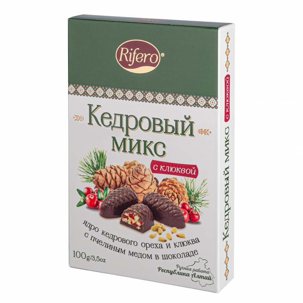  Риф и ко Конфеты "Кедровый микс КЛЮКВА" 100г     в Раменском